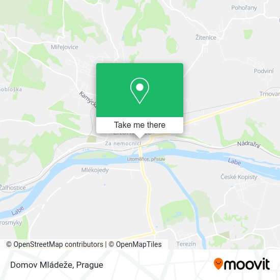 Карта Domov Mládeže