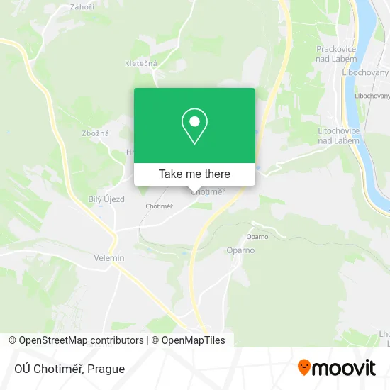 Карта OÚ Chotiměř