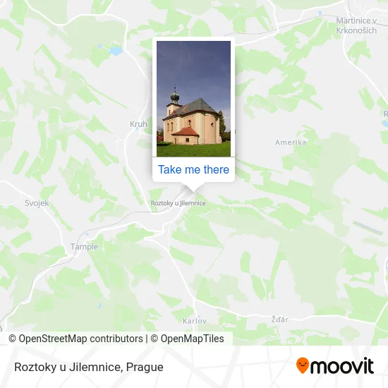 Карта Roztoky u Jilemnice