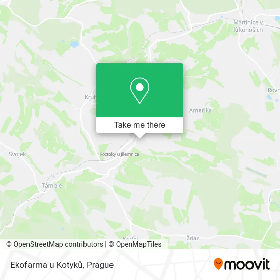 Карта Ekofarma u Kotyků