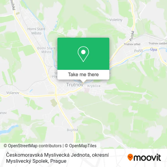 Карта Českomoravská Myslivecká Jednota, okresní Myslivecký Spolek