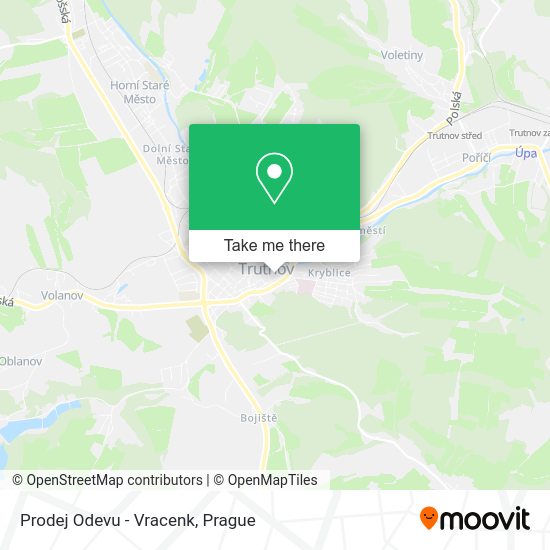 Карта Prodej Odevu - Vracenk