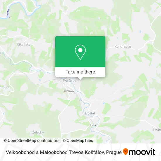 Карта Velkoobchod a Maloobchod Trevos Košťálov