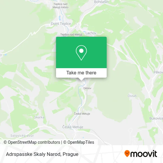 Карта Adrspasske Skaly Narod