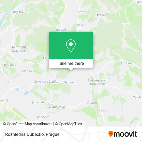 Карта Rozhledna Dubecko