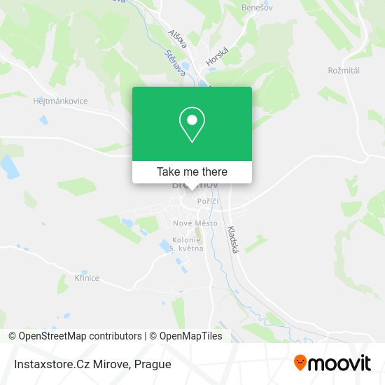 Карта Instaxstore.Cz Mirove