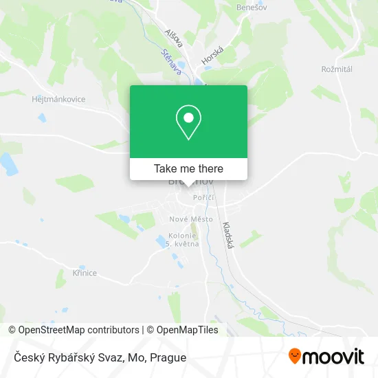 Český Rybářský Svaz, Mo map