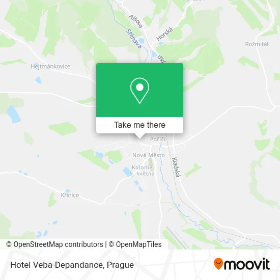 Карта Hotel Veba-Depandance