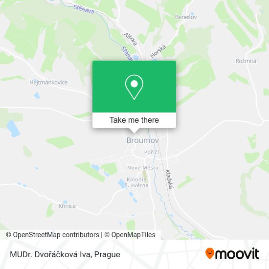 Карта MUDr. Dvořáčková Iva