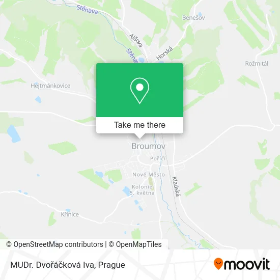 Карта MUDr. Dvořáčková Iva