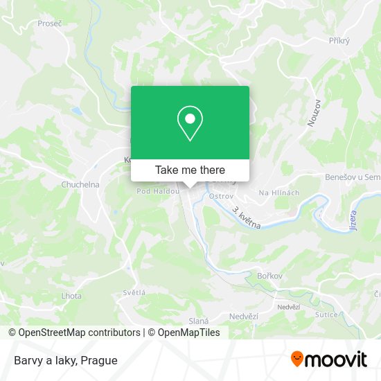Карта Barvy a laky