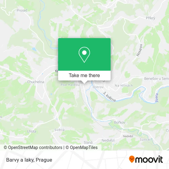 Карта Barvy a laky