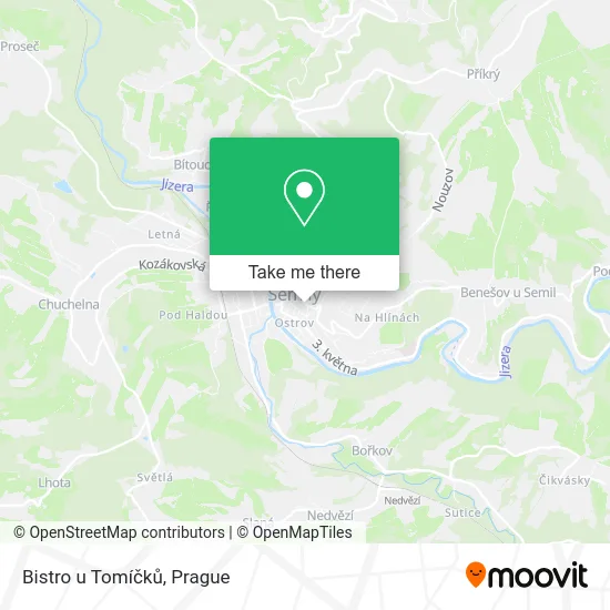 Карта Bistro u Tomíčků