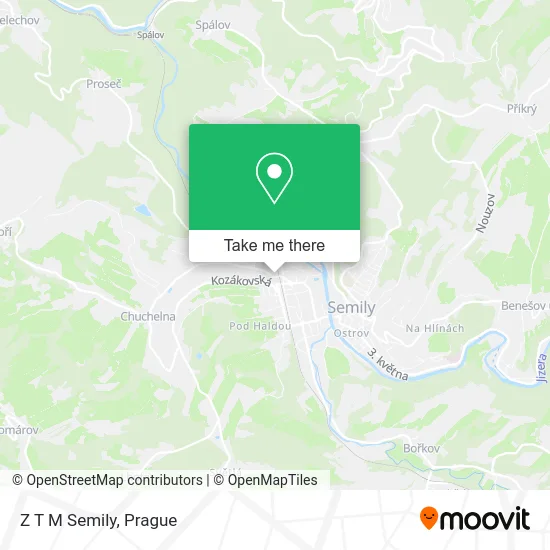 Карта Z T M Semily