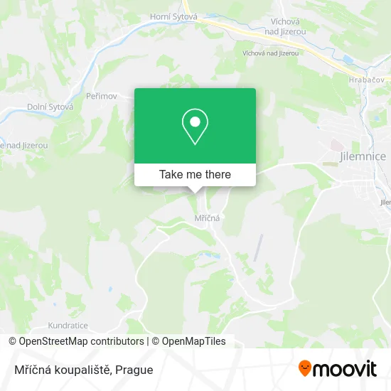 Карта Mříčná koupaliště