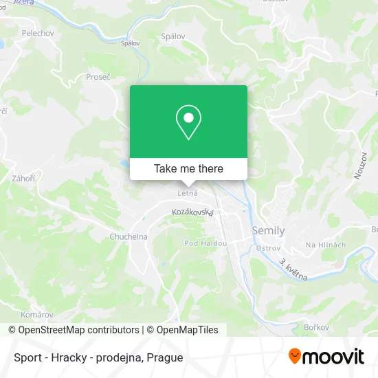 Карта Sport - Hracky - prodejna