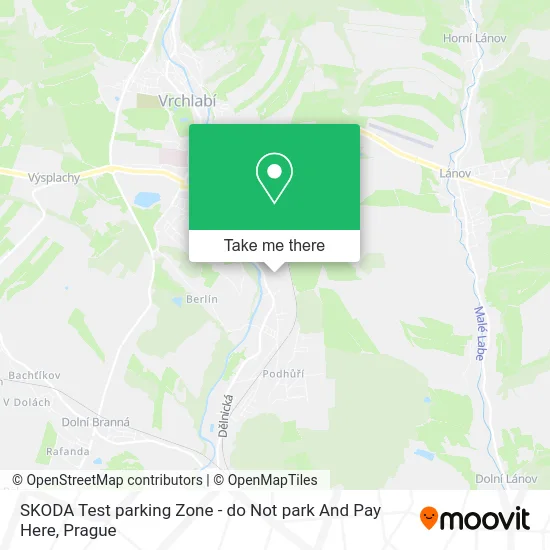 Карта SKODA Test parking Zone - do Not park And Pay Here