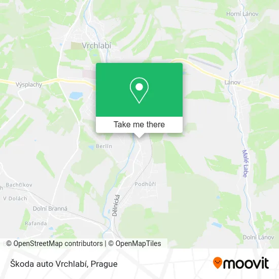 Карта Škoda auto Vrchlabí