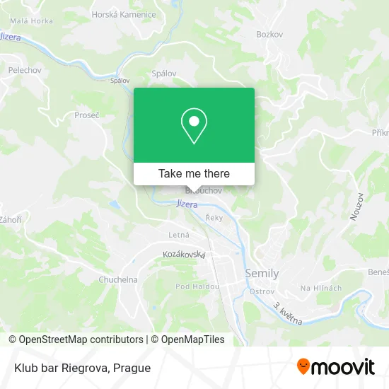 Карта Klub bar Riegrova
