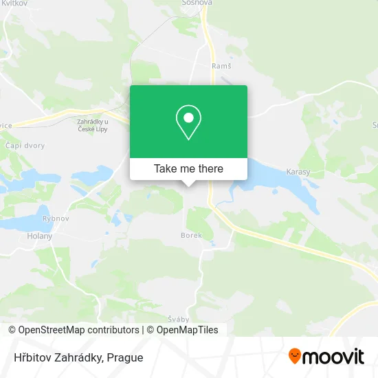 Карта Hřbitov Zahrádky