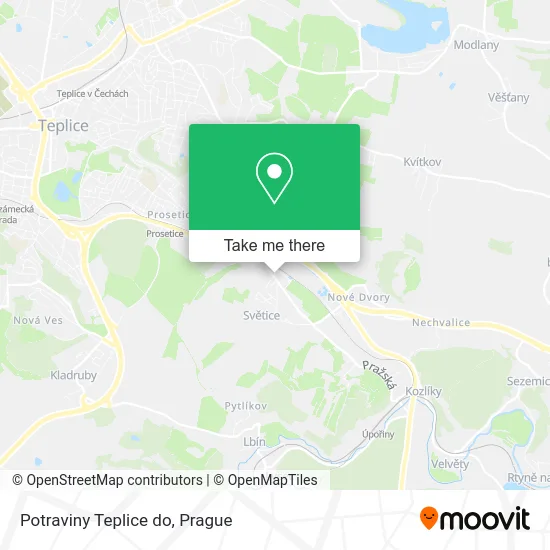 Карта Potraviny Teplice do