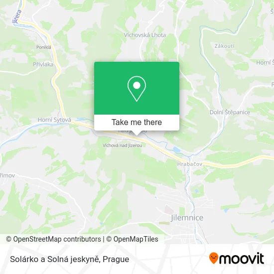 Карта Solárko a Solná jeskyně