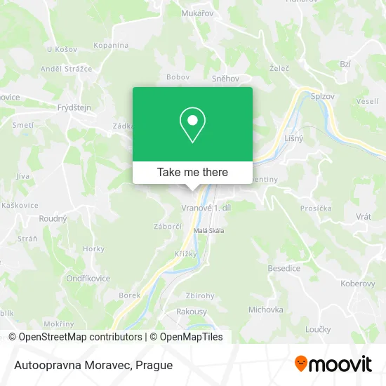 Карта Autoopravna Moravec