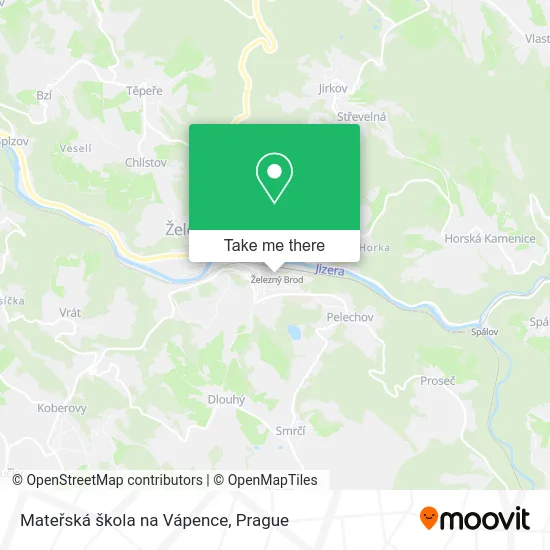 Mateřská škola na Vápence map