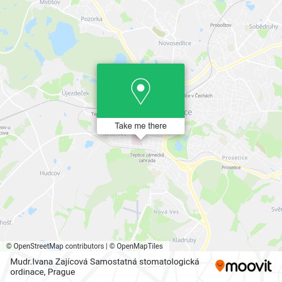 Карта Mudr.Ivana Zajícová Samostatná stomatologická ordinace