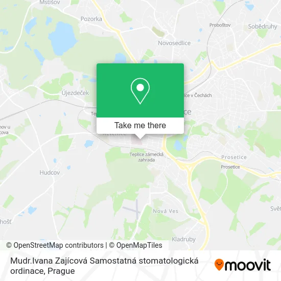 Карта Mudr.Ivana Zajícová Samostatná stomatologická ordinace