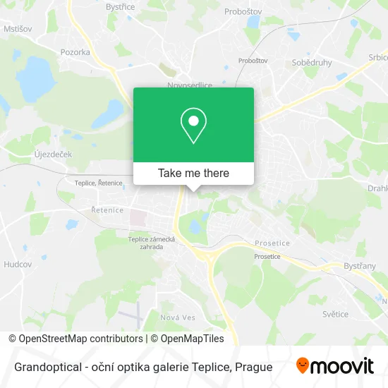 Карта Grandoptical - oční optika galerie Teplice