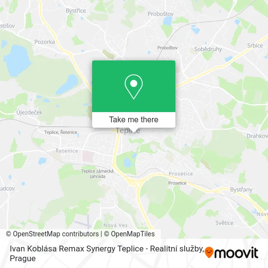 Карта Ivan Koblása Remax Synergy Teplice - Realitní služby