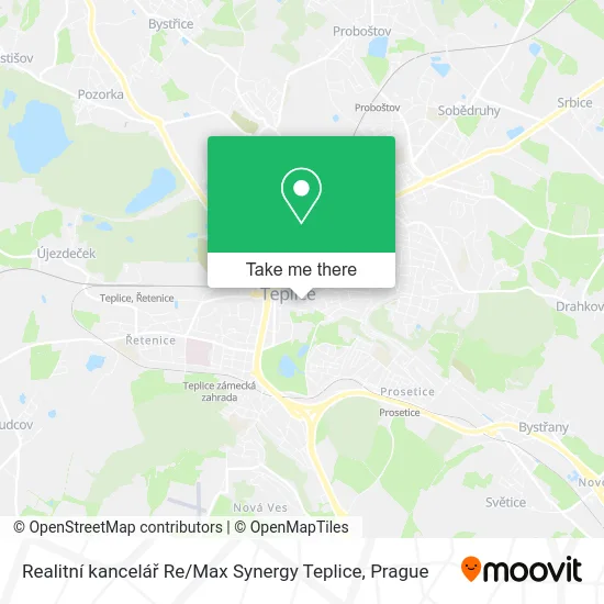 Карта Realitní kancelář Re / Max Synergy Teplice