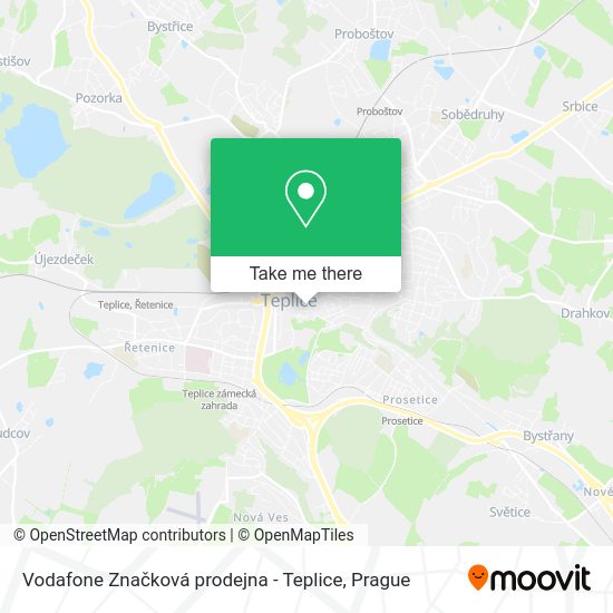Карта Vodafone Značková prodejna - Teplice