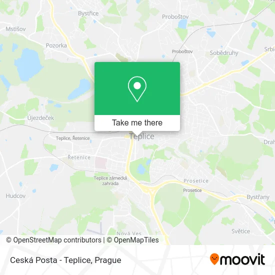Карта Ceská Posta - Teplice