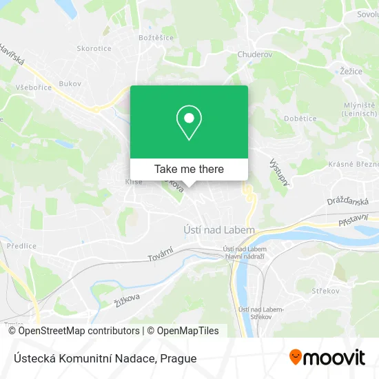 Карта Ústecká Komunitní Nadace