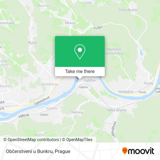 Карта Občerstvení u Bunkru