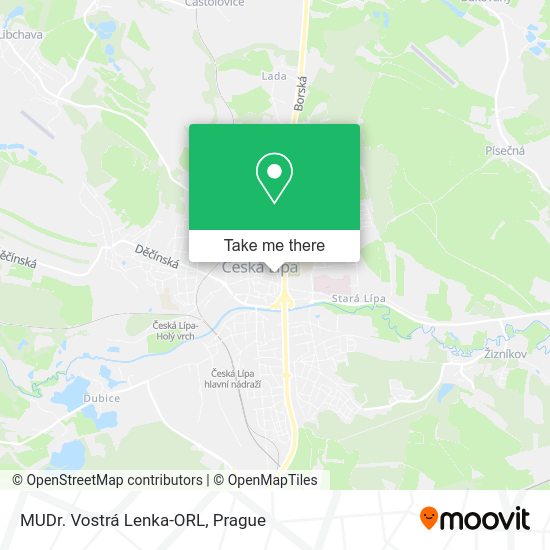 Карта MUDr. Vostrá Lenka-ORL