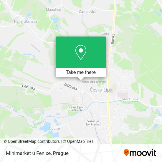 Minimarket u Fenixe map