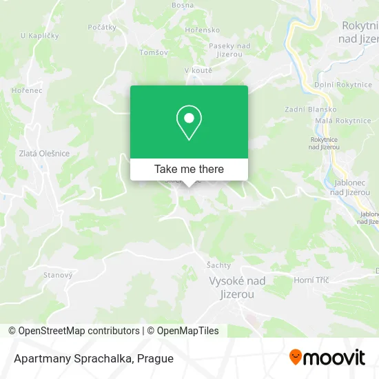 Карта Apartmany Sprachalka