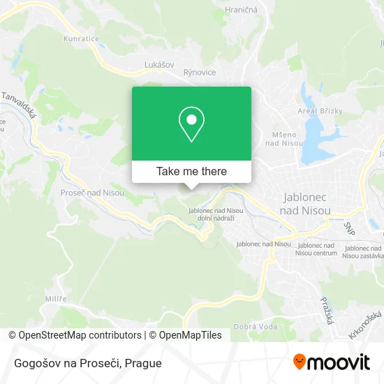 Карта Gogošov na Proseči