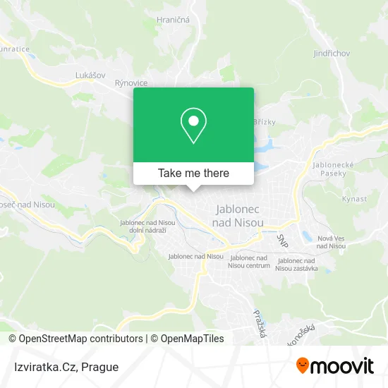 Карта Izviratka.Cz