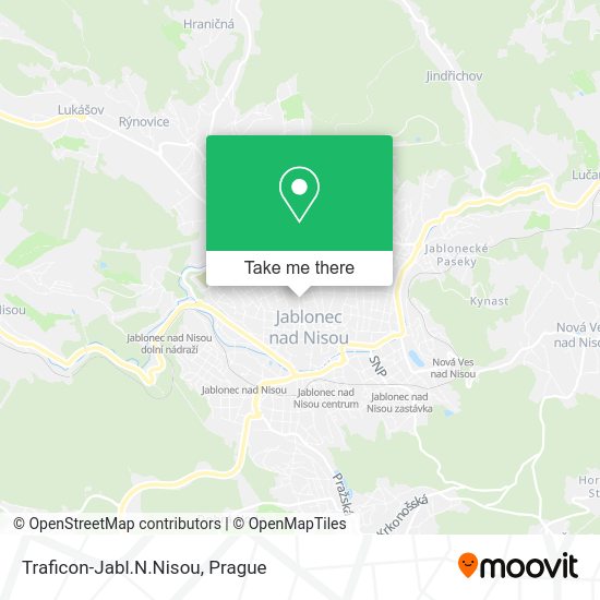 Карта Traficon-Jabl.N.Nisou