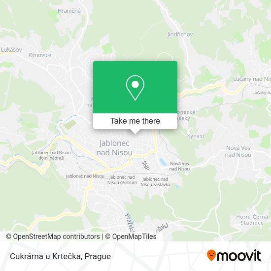 Карта Cukrárna u Krtečka