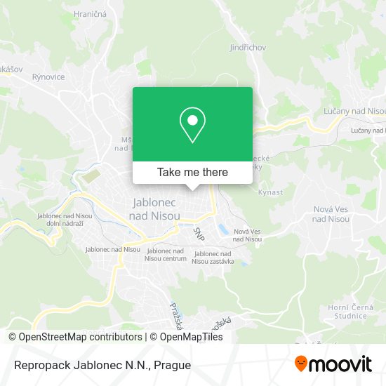 Карта Repropack Jablonec N.N.