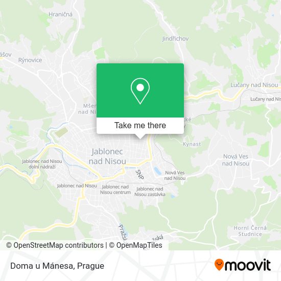 Карта Doma u Mánesa