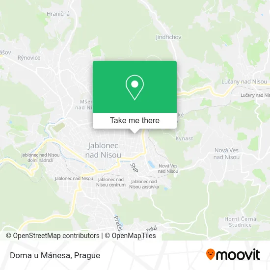 Карта Doma u Mánesa