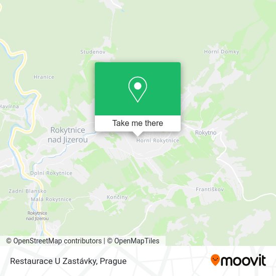 Карта Restaurace U Zastávky