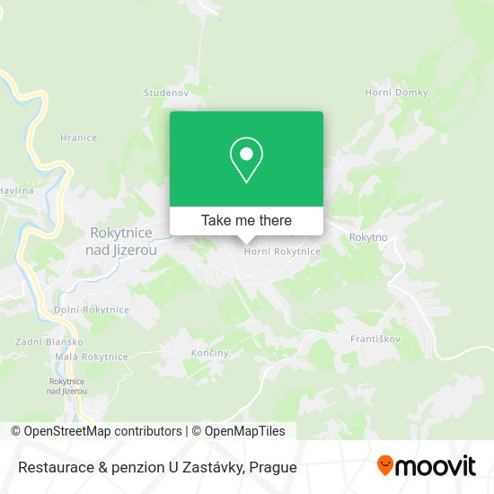 Карта Restaurace & penzion U Zastávky