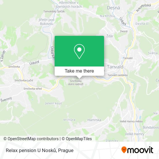 Карта Relax pension U Nosků